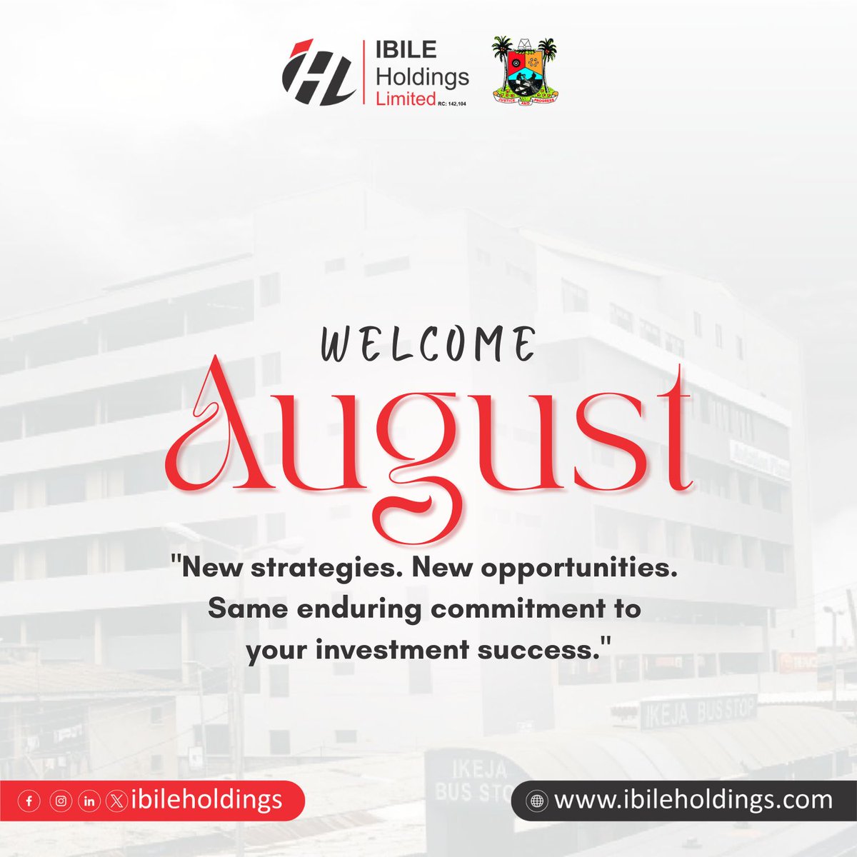 📈 Welcome to a new month!

New strategies. New opportunities. Same enduring commitment to your investment success.
#NewMonth #InvestmentGoals #WealthManagement  #InvestSmart #LongTermSuccess #ibileholdings #ibileholdingslimited #ihl #ibile2025