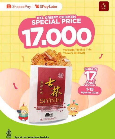 berburusales's tweet photo. Info shihlin cuma 17rb spesial 17tahun shihlin, payment shopeepay and spaylater only https://t.co/mKYvowFw6y