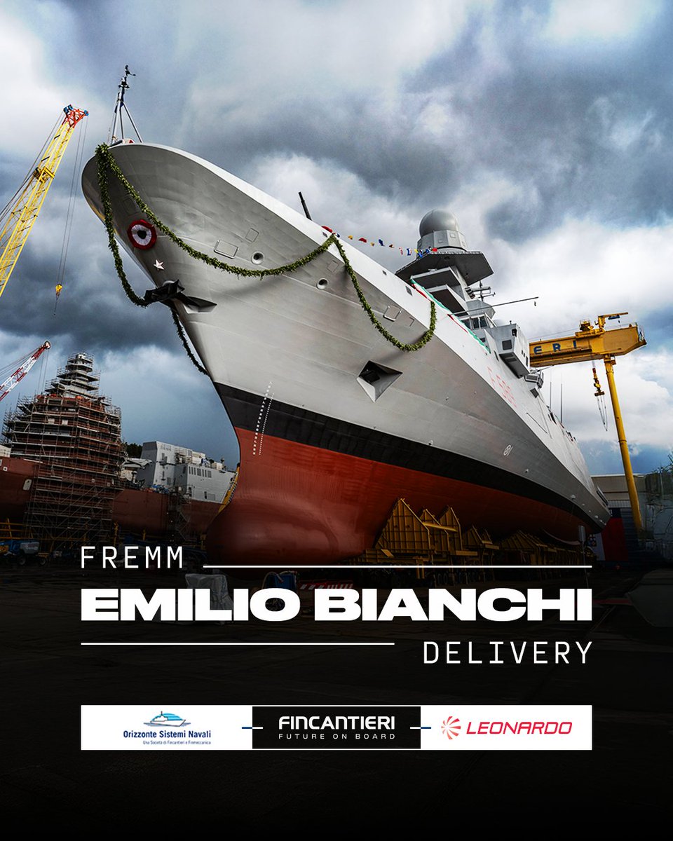 At our shipyard in Muggiano, the multi-role frigate “Emilio Bianchi” was delivered to the Italian Navy. This is the tenth unit of the FREMM (European Multi-Mission Frigates) class commissioned from Orizzonte Sistemi Navali as part of the Italy-France international cooperation