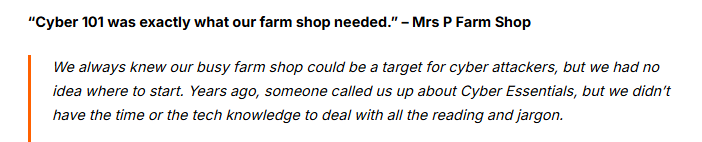 Does Mrs P's comment strike a chord with someone you know? 

Tell them about Cyber 101 and send them our way. It's why we created it!

lnkd.in/d5vua2AD