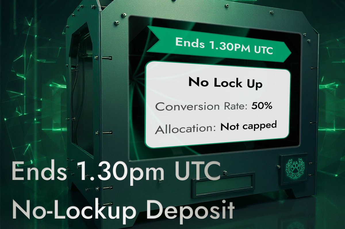 rhea_finance's tweet photo. GM folks! The no-lock up RHEA conversion window will open until 1.30pm UTC today!

🐾 Deposit $REF &amp; $BRRR
🐾 Receive 50% of your tokens in $RHEA
🐾 No cap on allocation

Side Note: 5-weeks lockup will remain open until further notice.

Get started: https://t.co/JEQFxcogk6 https://t.co/rdPsT4BHlj