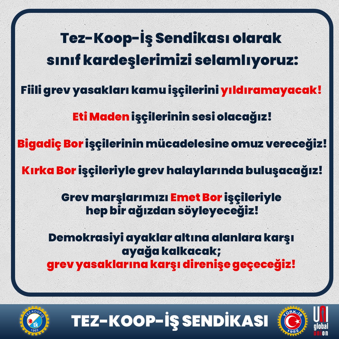 Grev Hakkımız Gasp Edilemez! Görüşmede Ciddiyetsizliğe, Kararda Keyfiyete Son!

Kamu Toplu İş Sözleşmeleri Çerçeve Anlaşma Protokolü görüşmeleri hükümet tarafının müzakere disiplininden uzak tutumu nedeniyle tıkanmışken, sendikalar örgütlü oldukları kamu işyerlerinde greve