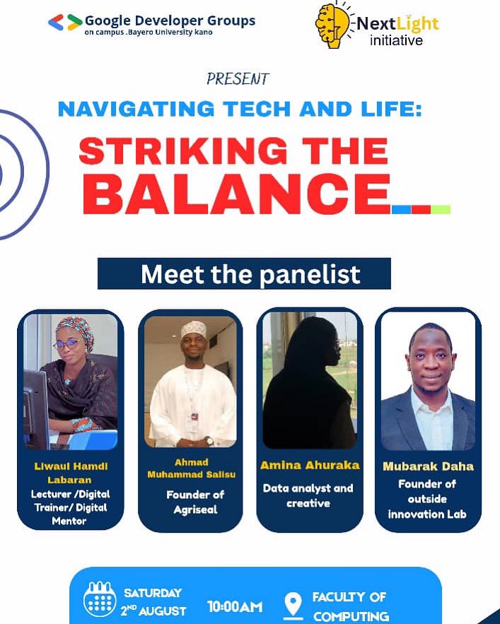 We’re excited to welcome our panelists—leaders in tech and education, each passionate about driving meaningful change through innovation and impact.

We can’t wait for you to hear from them🚀

#gdgoncampus #gdgbuk
#navigatingtechandlife #strikingthebalance