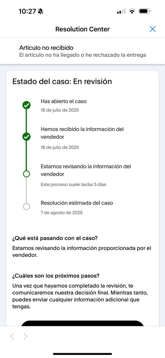 roxconalgo's tweet photo. Hola @PayPalSpain Tengo un caso abierto desde el 18 de julio. En la web indican que suelen revisar en 5 días, pero la cosa no avanza. Pueden indicarme algo?

Gracias https://t.co/tZKfgZq9yT