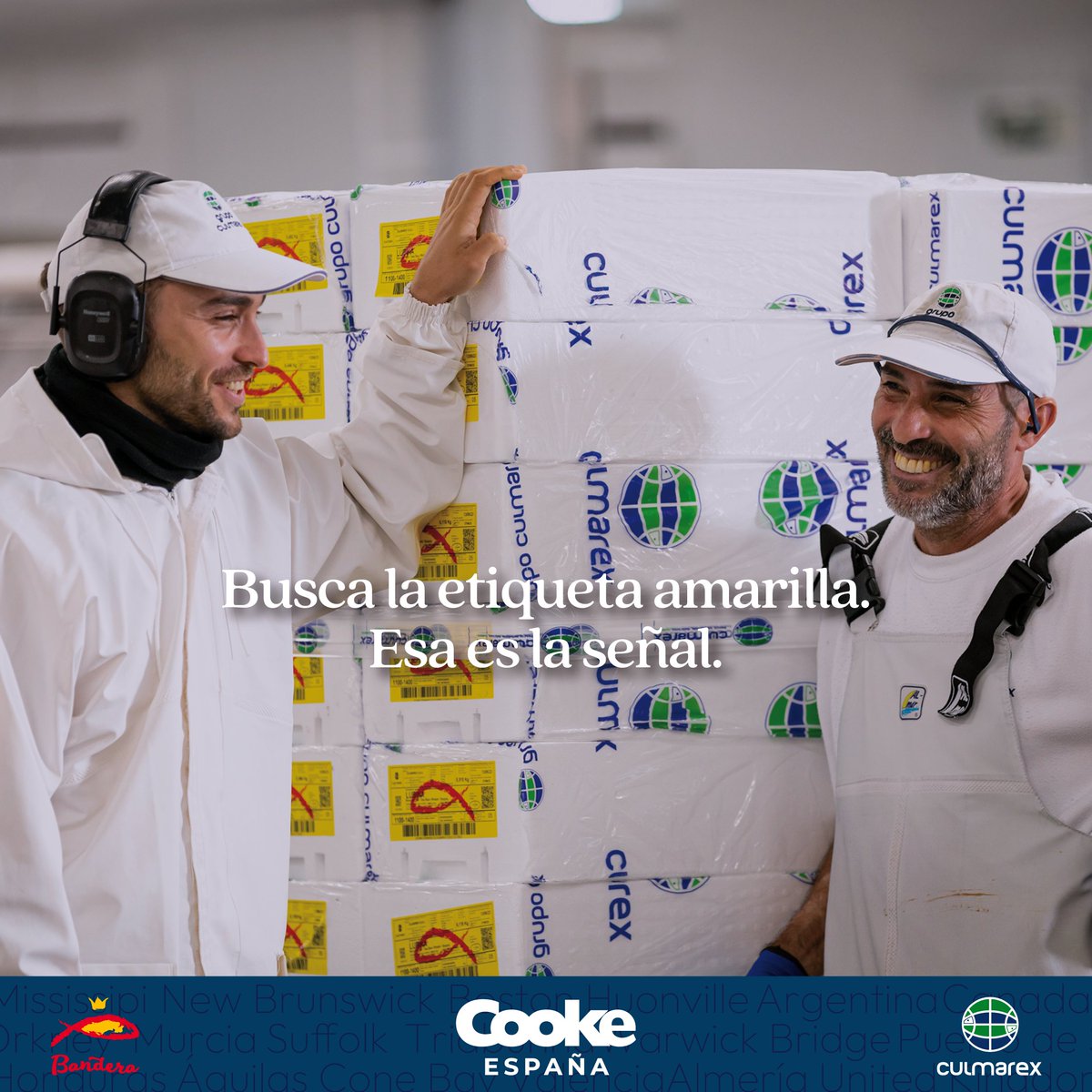 🐟 Cuando ves el pescado… ¿sabes cuál elegir?

En Cooke España lo tenemos claro:
𝗦𝗶 𝗹𝗹𝗲𝘃𝗮 𝗲𝘁𝗶𝗾𝘂𝗲𝘁𝗮 𝗮𝗺𝗮𝗿𝗶𝗹𝗹𝗮, 𝗲𝘀 𝗖𝗔𝗟𝗜𝗗𝗔𝗗 𝗬 𝗙𝗥𝗘𝗦𝗖𝗨𝗥𝗔.
𝗦𝗶 𝗹𝗹𝗲𝘃𝗮 𝗲𝘁𝗶𝗾𝘂𝗲𝘁𝗮 𝗮𝗺𝗮𝗿𝗶𝗹𝗹𝗮, 𝗲𝘀 𝗖𝗨𝗟𝗠𝗔𝗥𝗘𝗫.

#Culmarex #cookeespaña