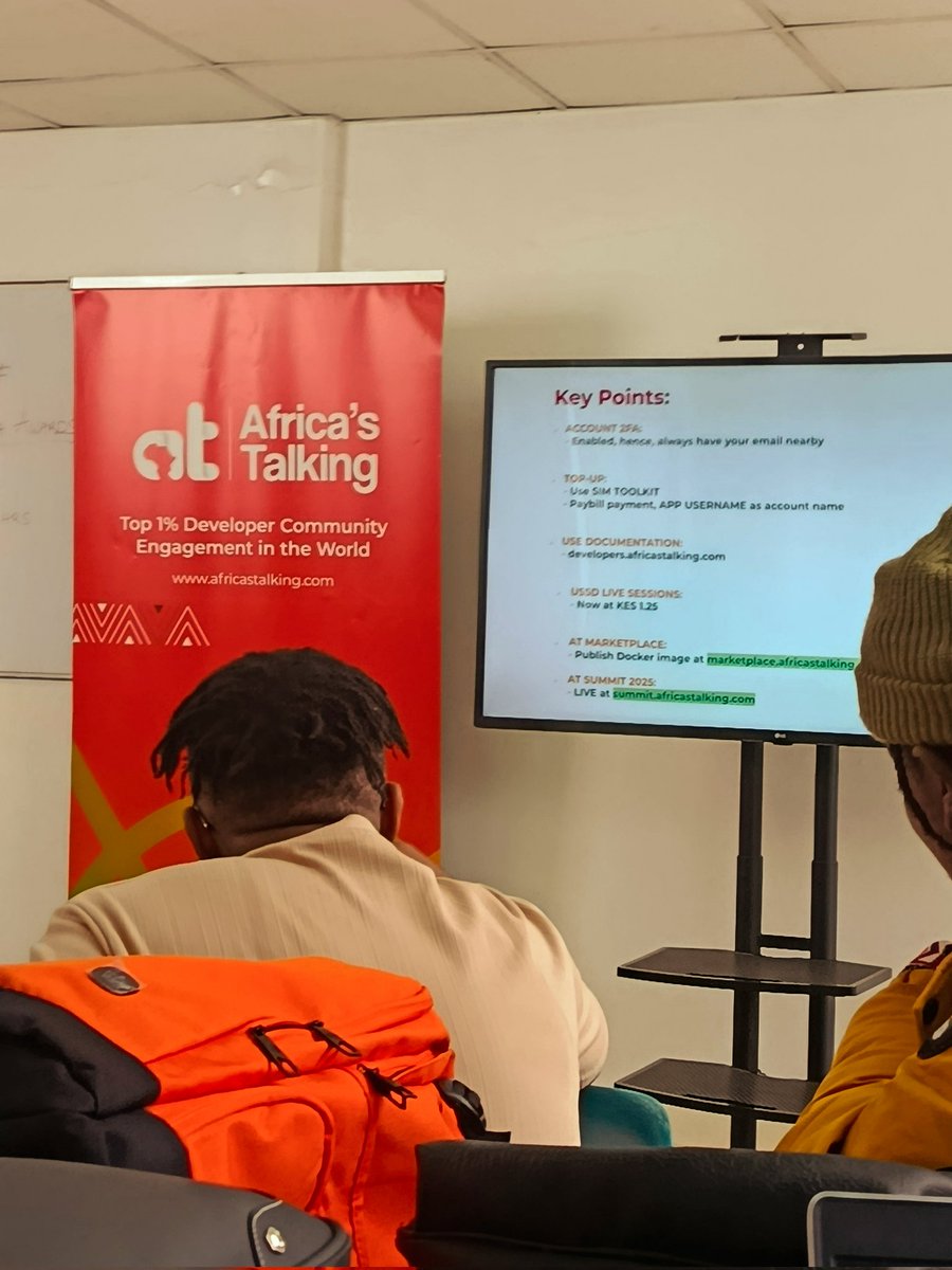 Cooking up Agritech + IoT at Africa's Talking 😌
Girls in tech do hard things and we make it look easy.
Let's get the smart farm moving.

#buildwithAT #WeLoveNerds #AfricasTalking #ATCommunityNBO #ATWomenInTech