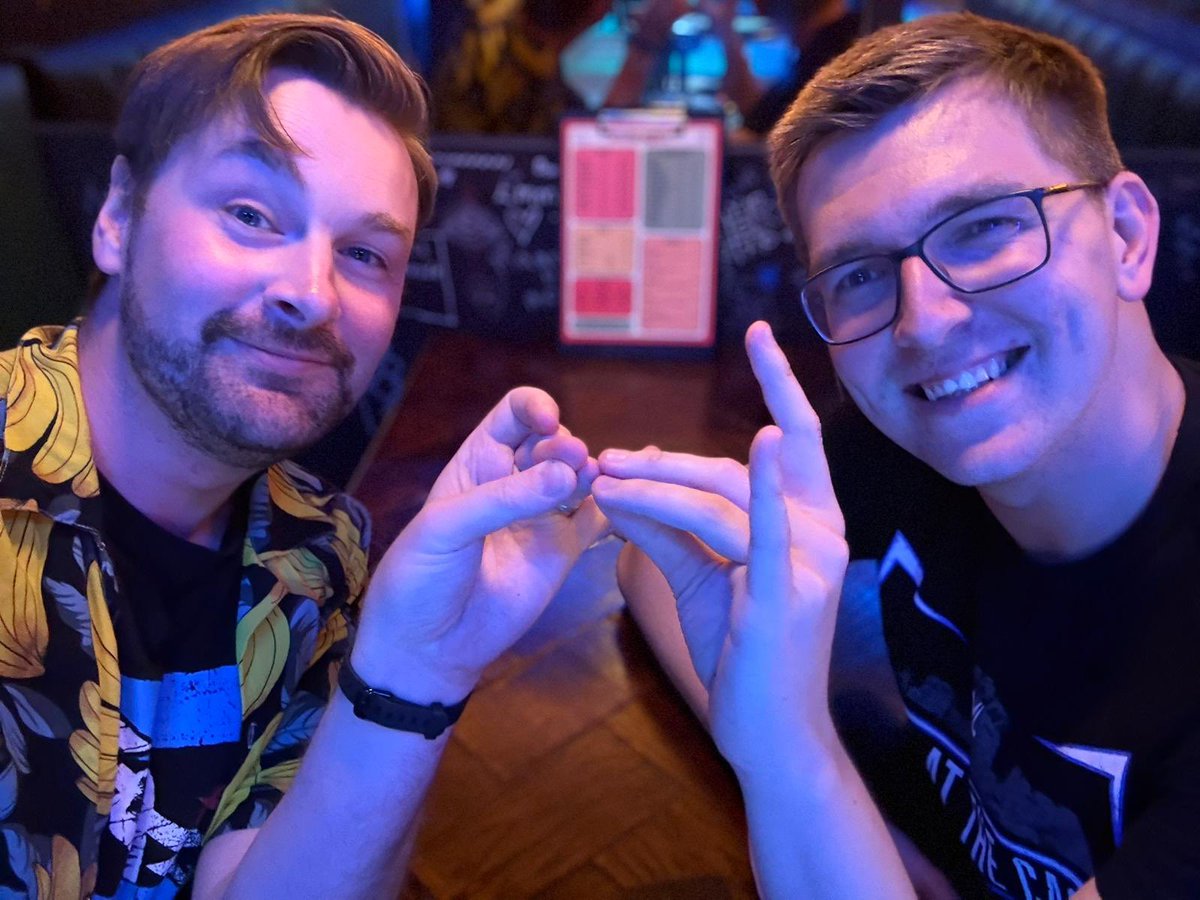 GREAT to be back together for the first time in almost a year! 🤘

<a href="/GlenJamesFraser/">Glen Fraser 🏳️‍🌈🏳️‍⚧️</a> 🤝 <a href="/Cm42TV/">Chris Moffat</a>