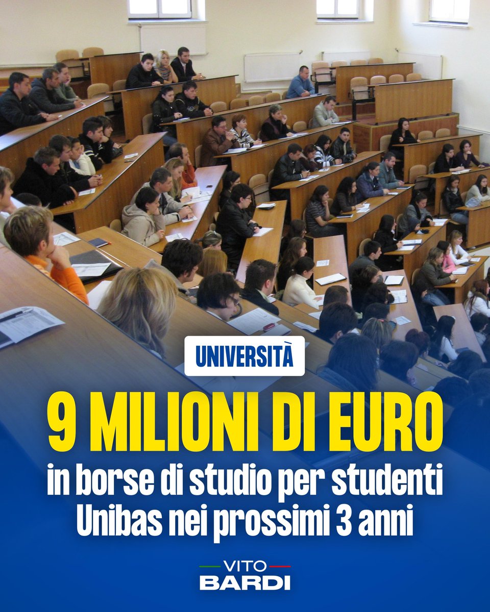 Abbiamo stanziato 9 milioni di euro in tre anni per sostenere gli studenti universitari iscritti all’ <a href="/Unibas_Official/">Università degli Studi della Basilicata</a> che, pur mostrando merito e determinazione, affrontano difficoltà economiche.
