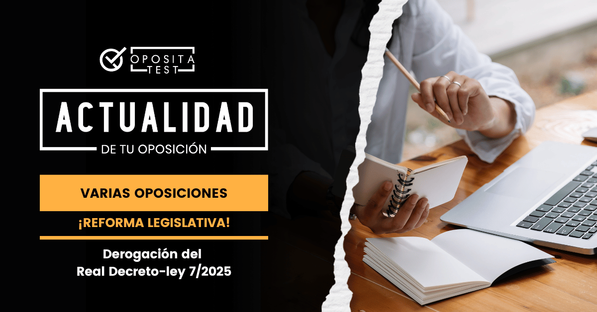 ‼️Se deroga el Real Decreto-ley 7/2025, de 24 de junio, por el que se aprueban medidas urgentes para el refuerzo del sistema eléctrico⚡️

Debéis revertir los cambios en vuestro temario.
▪️RD-ley 7/2025 👉 opo.cl/xuURt
▪️Resolución derogatoria 👉 opo.cl/JuUTy