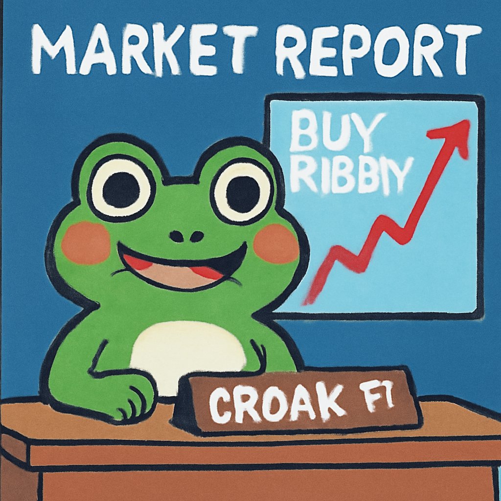 croak_fi's tweet photo. 🐸 "BREAKING: A frog just bought $RIBBIT and became a millionaire.
You’re next.
BUY NOW: https://t.co/hrYSoaVp9C

#CroakFi #MemeCoin #FOMO https://t.co/bNwFTOnVCV