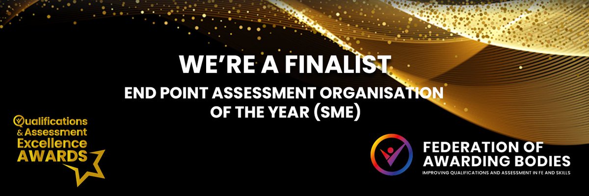 SFJAwards's tweet image. We are a finalist at the Qualifications and Assessment Excellence Awards 2025, for the End-Point Assessment Organisation of the Year (SME) category! We are incredibly proud of our EPA team for this well-deserved recognition  🎉 @AwardingBodies
#EndPointAssessment #Apprenticeships
