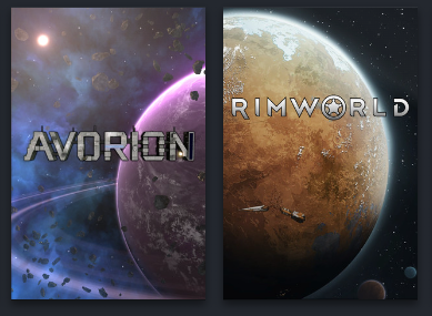 KedZee's tweet photo. Two absolute banging video games! But I hate how @avorion and #rimworld doesn't line up properly in my Steam library... 😩 https://t.co/cs10TXrG2c