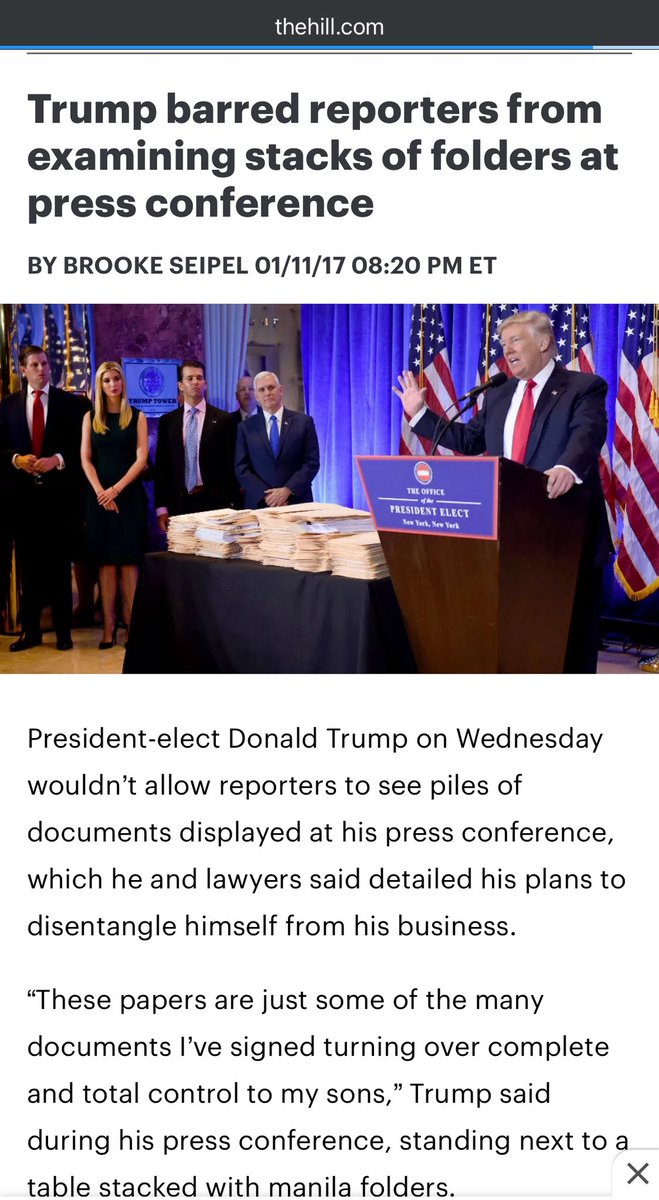 The second time as POTUS he saw no need to divest himself. 
We saw no 2024 version of this👇🏻👇🏻👇🏻