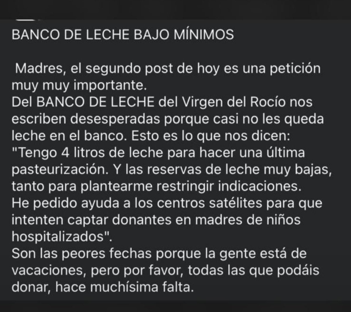 🤱🏽La donación de leche para ayudar a q bebés prematuros y/o enfermos salgan adelante, es una de las experiencias más gratificantes q he vivido.
💗El trato en el <a href="/HospitalUVRocio/">HospitalUVRocio</a> x parte de todo el personal, es maravilloso. El agradeciendo d las familias receptoras, infinito.🧵👇🏽