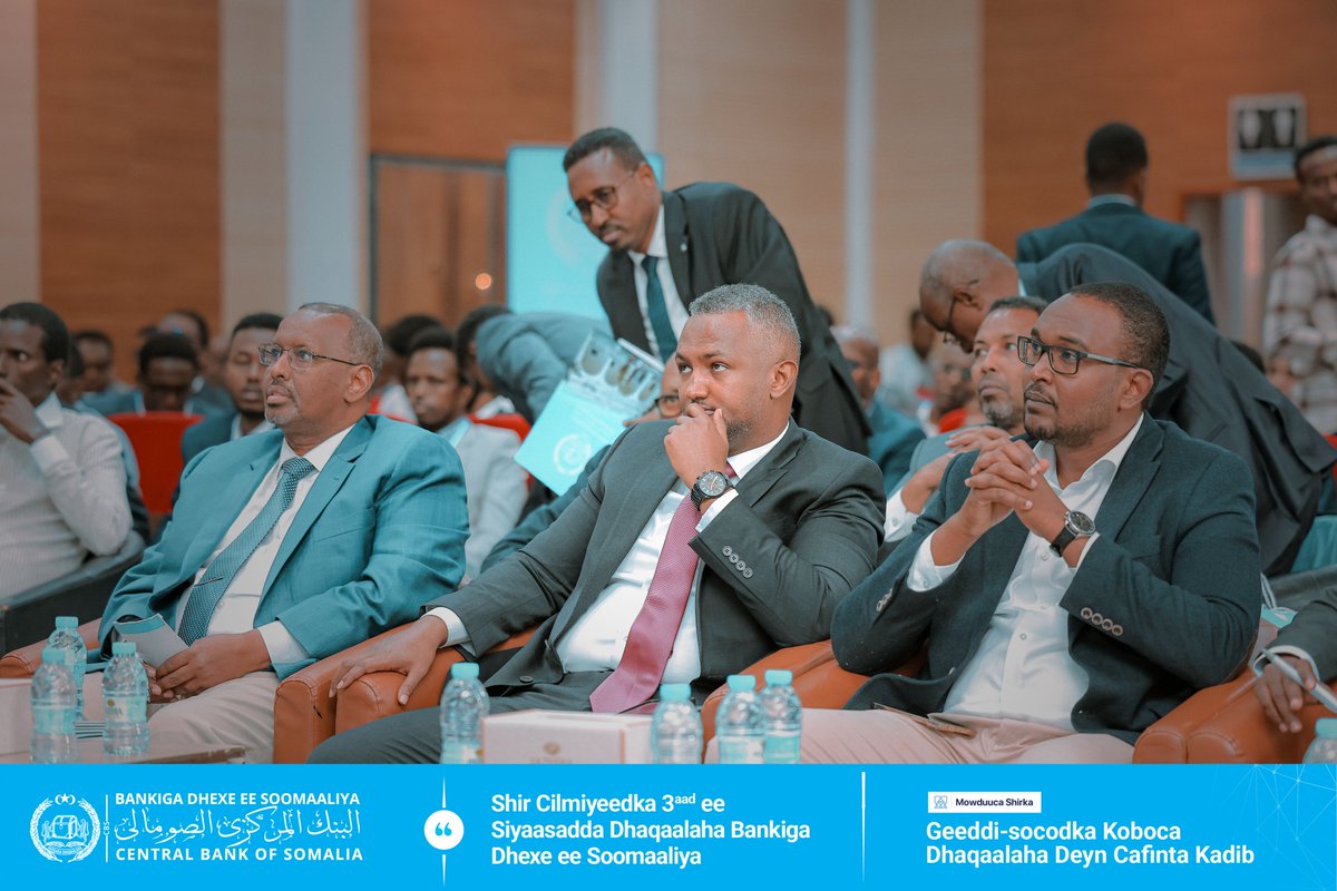 Shir cilmiyeedka 3-aad ee siyaasadda dhaqaalaha Bangiga Dhexe ee Soomaaliya.
Geeddi socodka koboca dhaqaalaha deeyn cafinta kadib.