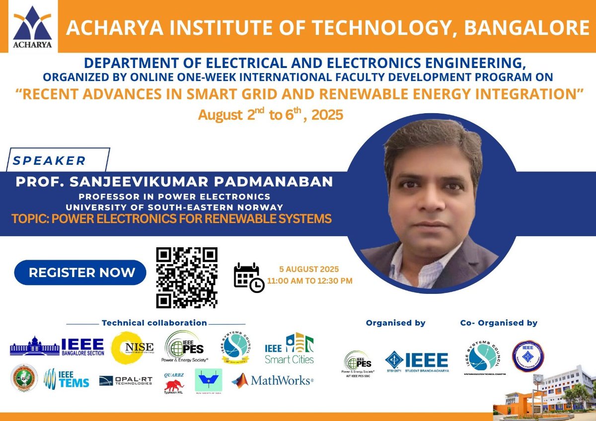 𝐎𝐧𝐞-𝐖𝐞𝐞𝐤 𝐈𝐧𝐭𝐞𝐫𝐧𝐚𝐭𝐢𝐨𝐧𝐚𝐥 𝐅𝐚𝐜𝐮𝐥𝐭𝐲 𝐃𝐞𝐯𝐞𝐥𝐨𝐩𝐦𝐞𝐧𝐭 𝐏𝐫𝐨𝐠𝐫𝐚𝐦 on "𝐑𝐞𝐜𝐞𝐧𝐭 𝐀𝐝𝐯𝐚𝐧𝐜𝐞𝐬 𝐢𝐧 𝐒𝐦𝐚𝐫𝐭 𝐆𝐫𝐢𝐝 𝐚𝐧𝐝 𝐑𝐞𝐧𝐞𝐰𝐚𝐛𝐥𝐞 𝐄𝐧𝐞𝐫𝐠𝐲 𝐈𝐧𝐭𝐞𝐠𝐫𝐚𝐭𝐢𝐨𝐧"

ieee-smartcities.org