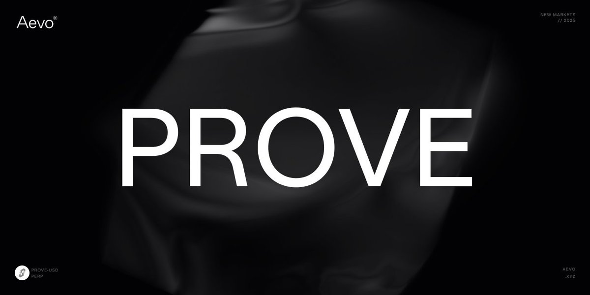 Nuevo listado previo al lanzamiento: $PROVE
 <a href="/SuccinctLabs/">Succinct</a>
Puedes tradearlo aquí:
 app.aevo.xyz/perpetual/prove