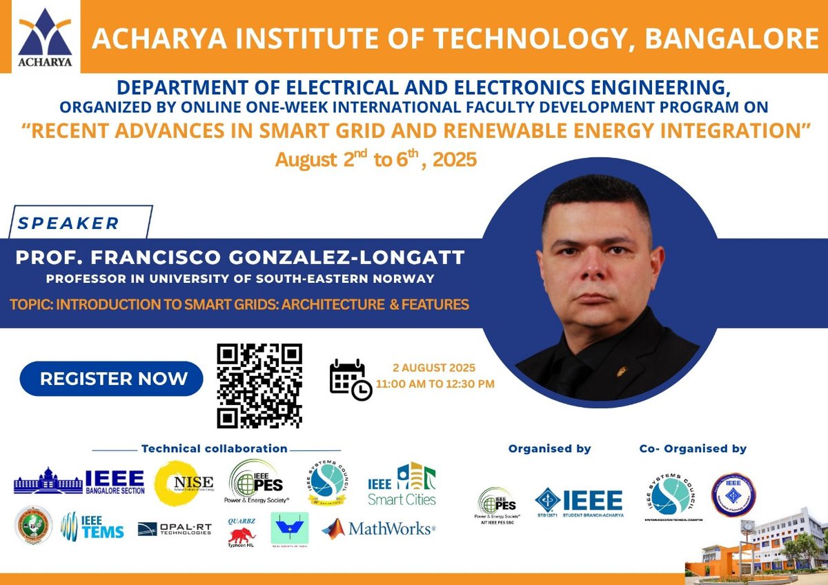 𝐎𝐧𝐞-𝐖𝐞𝐞𝐤 𝐈𝐧𝐭𝐞𝐫𝐧𝐚𝐭𝐢𝐨𝐧𝐚𝐥 𝐅𝐚𝐜𝐮𝐥𝐭𝐲 𝐃𝐞𝐯𝐞𝐥𝐨𝐩𝐦𝐞𝐧𝐭 𝐏𝐫𝐨𝐠𝐫𝐚𝐦 on "𝐑𝐞𝐜𝐞𝐧𝐭 𝐀𝐝𝐯𝐚𝐧𝐜𝐞𝐬 𝐢𝐧 𝐒𝐦𝐚𝐫𝐭 𝐆𝐫𝐢𝐝 𝐚𝐧𝐝 𝐑𝐞𝐧𝐞𝐰𝐚𝐛𝐥𝐞 𝐄𝐧𝐞𝐫𝐠𝐲 𝐈𝐧𝐭𝐞𝐠𝐫𝐚𝐭𝐢𝐨𝐧"

ieee-smartcities.org