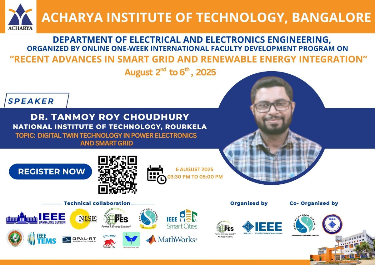 𝐎𝐧𝐞-𝐖𝐞𝐞𝐤 𝐈𝐧𝐭𝐞𝐫𝐧𝐚𝐭𝐢𝐨𝐧𝐚𝐥 𝐅𝐚𝐜𝐮𝐥𝐭𝐲 𝐃𝐞𝐯𝐞𝐥𝐨𝐩𝐦𝐞𝐧𝐭 𝐏𝐫𝐨𝐠𝐫𝐚𝐦 on "𝐑𝐞𝐜𝐞𝐧𝐭 𝐀𝐝𝐯𝐚𝐧𝐜𝐞𝐬 𝐢𝐧 𝐒𝐦𝐚𝐫𝐭 𝐆𝐫𝐢𝐝 𝐚𝐧𝐝 𝐑𝐞𝐧𝐞𝐰𝐚𝐛𝐥𝐞 𝐄𝐧𝐞𝐫𝐠𝐲 𝐈𝐧𝐭𝐞𝐠𝐫𝐚𝐭𝐢𝐨𝐧"

ieee-smartcities.org