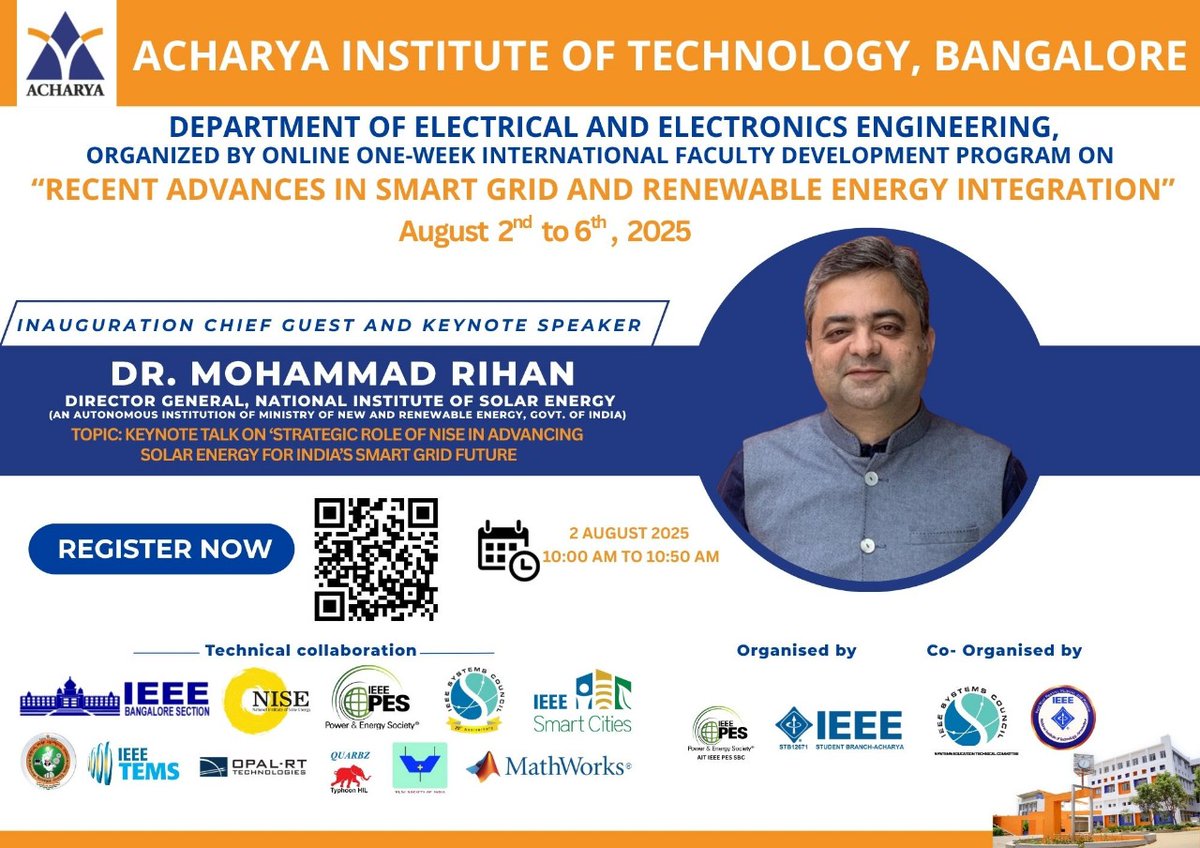 𝐎𝐧𝐞-𝐖𝐞𝐞𝐤 𝐈𝐧𝐭𝐞𝐫𝐧𝐚𝐭𝐢𝐨𝐧𝐚𝐥 𝐅𝐚𝐜𝐮𝐥𝐭𝐲 𝐃𝐞𝐯𝐞𝐥𝐨𝐩𝐦𝐞𝐧𝐭 𝐏𝐫𝐨𝐠𝐫𝐚𝐦 on "𝐑𝐞𝐜𝐞𝐧𝐭 𝐀𝐝𝐯𝐚𝐧𝐜𝐞𝐬 𝐢𝐧 𝐒𝐦𝐚𝐫𝐭 𝐆𝐫𝐢𝐝 𝐚𝐧𝐝 𝐑𝐞𝐧𝐞𝐰𝐚𝐛𝐥𝐞 𝐄𝐧𝐞𝐫𝐠𝐲 𝐈𝐧𝐭𝐞𝐠𝐫𝐚𝐭𝐢𝐨𝐧"

ieee-smartcities.org