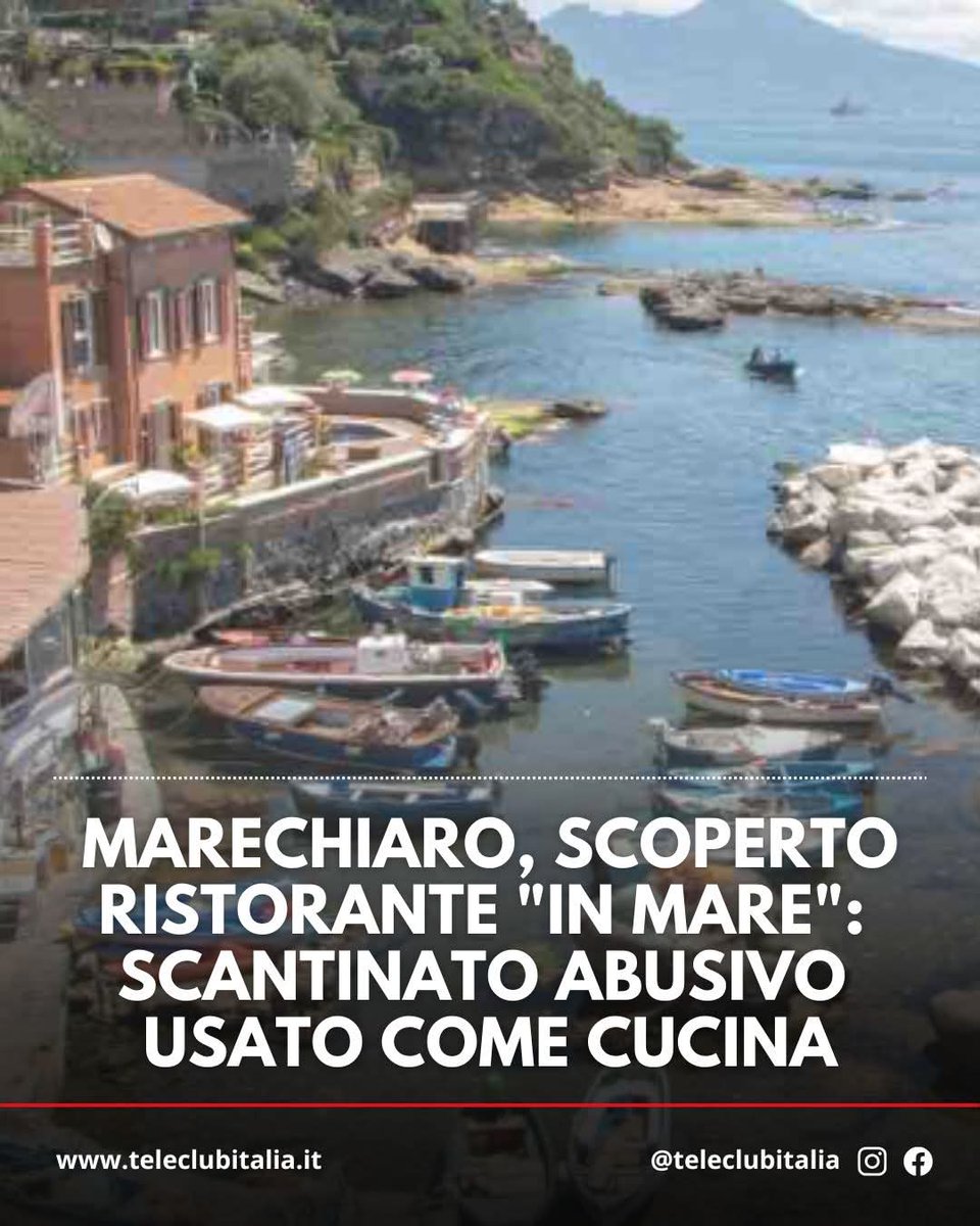 A Marechiaro, i Carabinieri di Posillipo hanno scoperto uno scantinato abusivo usato come cucina e deposito alimenti, senza autorizzazioni né requisiti igienici. 

Da lì, i piatti venivano trasportati via mare e serviti ai natanti nello specchio d’acqua dello "scoglione".