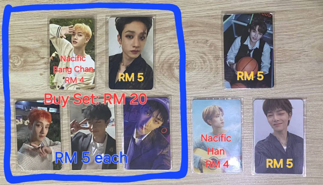 sar_domi's tweet photo. Wanna clear my room. Anyone interested?  
- exc postage rm8
- Nacific set rm10 per set
- help rt 

#pasarskz #pasarstraykids https://t.co/gCbIkIEy2U