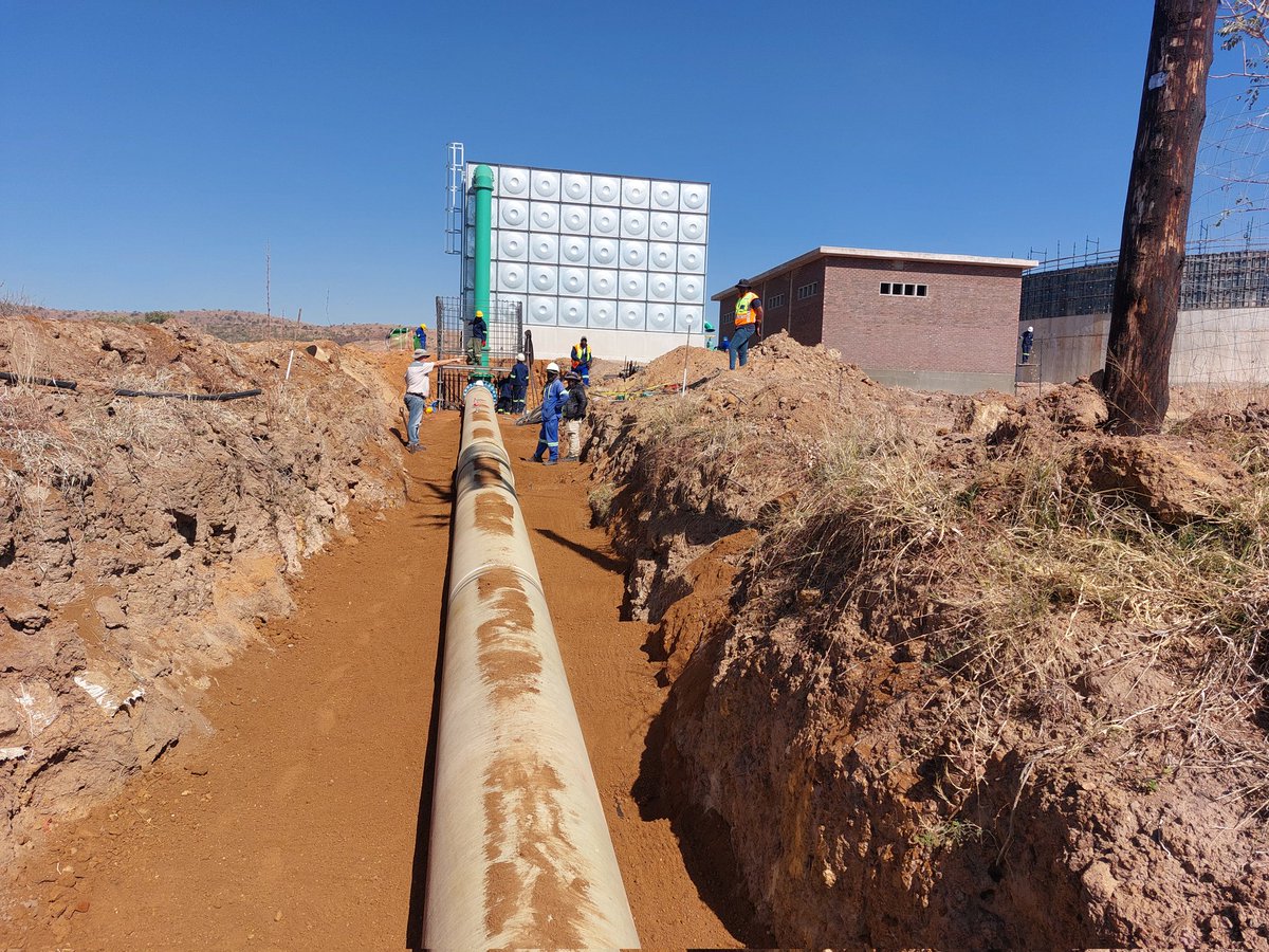 Scour chamber walls concrete 
Surge/Mater chamber roof slab casting (Extra hooks installed after the picture)
Steel pipe welding &amp; joint repairs
GRPipes connection into steel tank reservoir