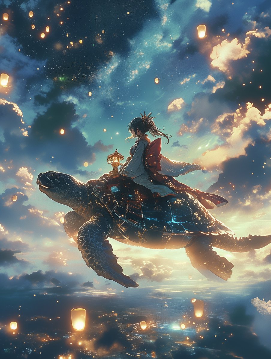 Shima17Tomo's tweet image. 本日のお題は「海ガメ」
この空の先に、ずっと探していた何かが待っている気がする。
Perhaps this journey leads to a dream not yet known.
ourt-ai.work/image/bca48993…
#ourtAI #SeaTurtle #海ガメ