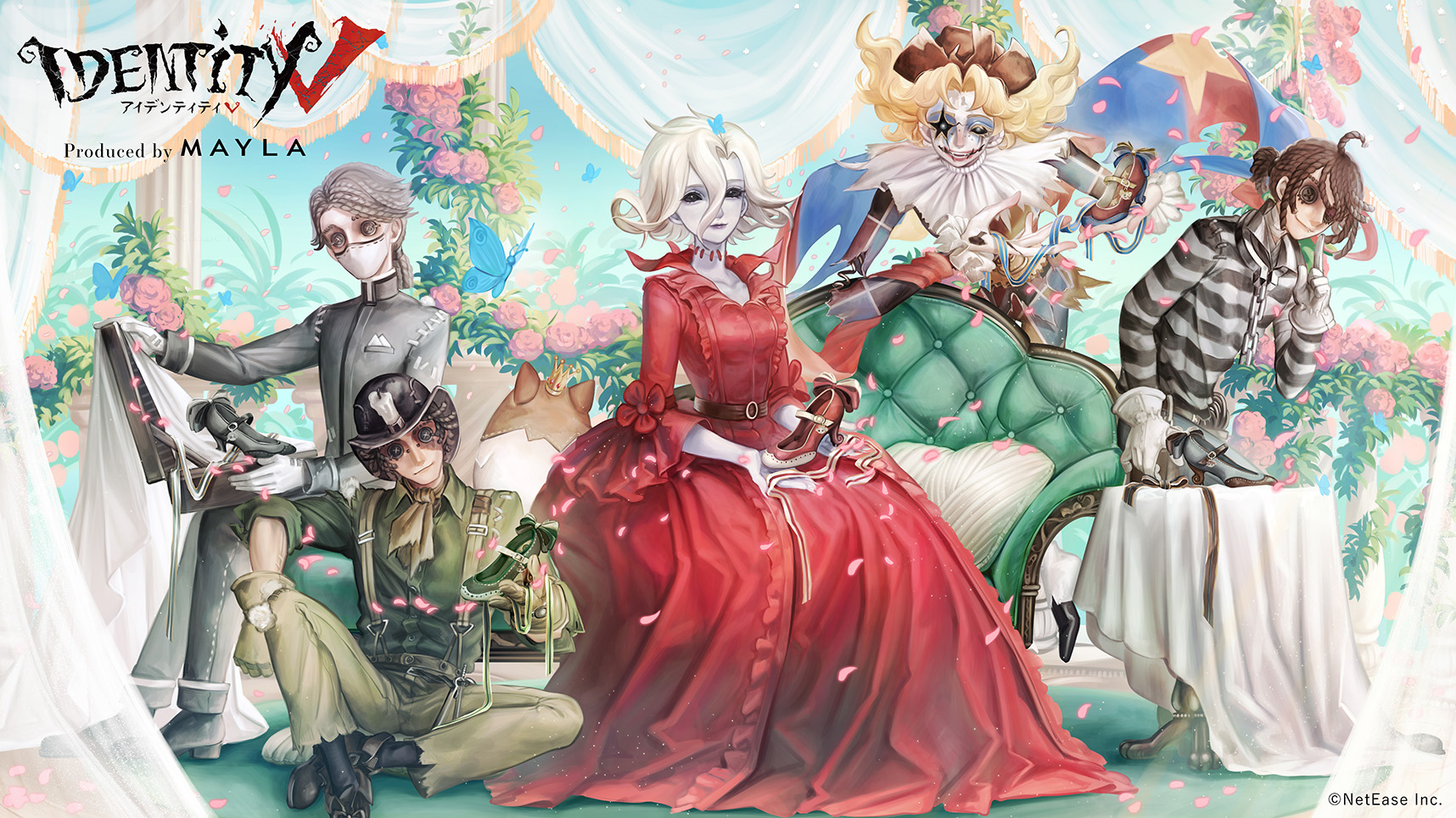 第五人格 コラボカフェ マフラータオル 血の女王 キャラカード 血の女王(マリー) 「Identity V 第五人格 常設