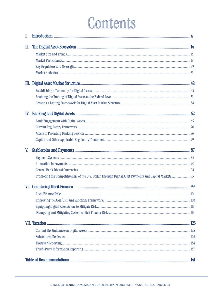 smtgpt's tweet image. Skimmed through the US White House Crypto report while having lunch.

It is 166 pages long and provides a detailed understanding of the digital asset ecosystem, the different market participants, stablecoins, taxation, and the origin and evolution of blockchain and bitcoin. 

I…