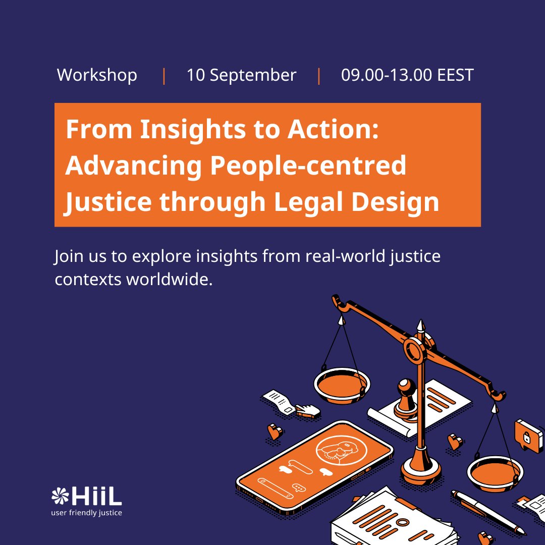 HiiL (@innojustice) on Twitter photo Excited to partner with <a href="/LegaldesignFI/">Legal Design Summit</a> at #BrainFactory2025 in Helsinki this Sept! Join our workshop "From Insights to Action" on Sept 10 (9:00-13:00) at DLA Piper. Learn to advance people-centred justice with legal design!
Register: legaldesignsummit.com/brainfactory.h… Excited to partner with <a href="/LegaldesignFI/">Legal Design Summit</a> at #BrainFactory2025 in Helsinki this Sept! Join our workshop "From Insights to Action" on Sept 10 (9:00-13:00) at DLA Piper. Learn to advance people-centred justice with legal design!
Register: legaldesignsummit.com/brainfactory.h…