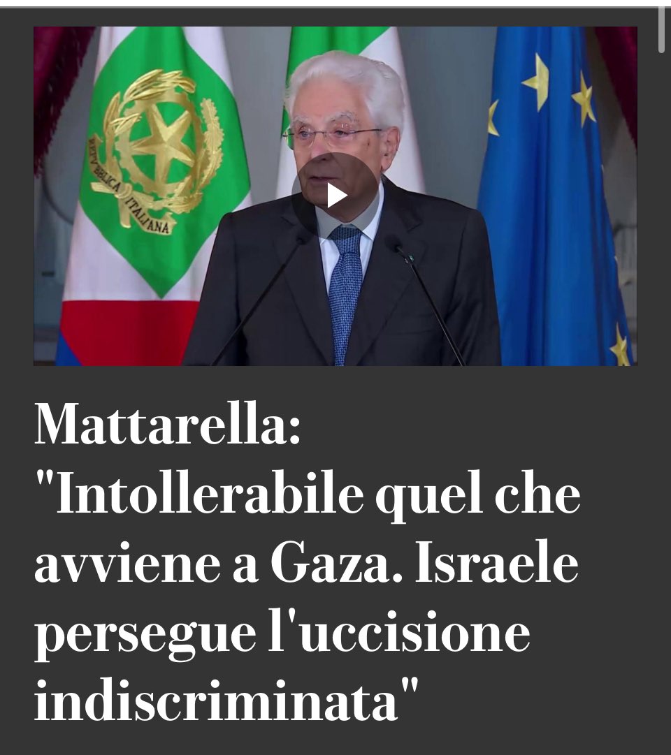 Grazie presidente!
“L’incredibile bombardamento della Parrocchia della Sacra Famiglia di #Gaza è stato definito un errore. Come l’uccisione di medici e ambulanze. Da tanti secoli, da Seneca a Sant’Agostino ci viene ricordato che ‘errare humanum est, perseverare autem diabolicum’.