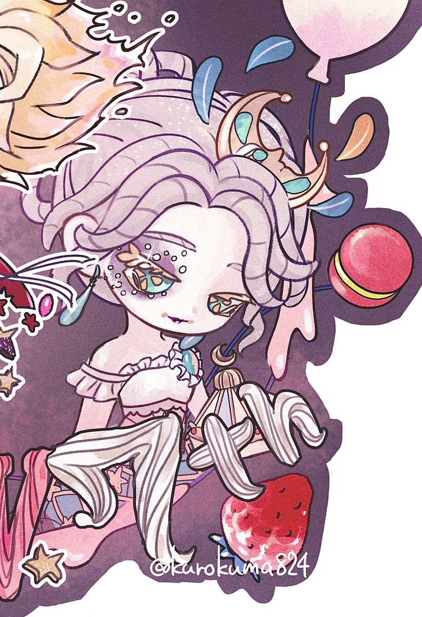 「スイーツパラダイス×IdentityV 約一カ月間ありがとうございました #FA」|クロクマのイラスト