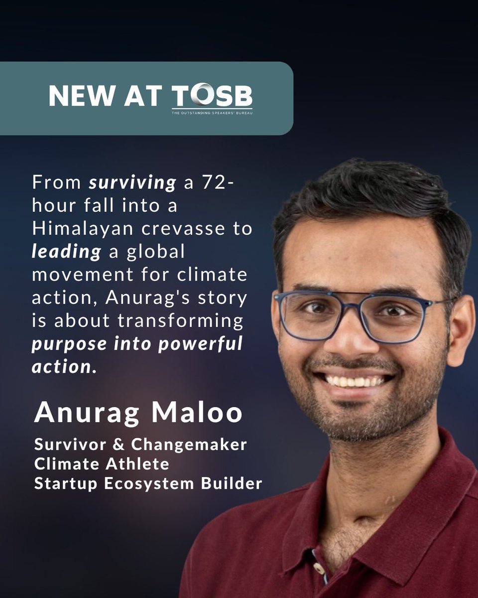 The Outstanding Speakers' Bureau (@the_osb) on Twitter photo We’re thrilled to welcome Anurag Maloo to the TOSB community of impact-driven voices.
🔗 Know more about Anurag, outstandingspeakersbureau.in/speakers/anura…
Invite Anurag to your next offsite or leadership summit for impact-driven conversations. Talk to our team at connect@tosb.in We’re thrilled to welcome Anurag Maloo to the TOSB community of impact-driven voices.
🔗 Know more about Anurag, outstandingspeakersbureau.in/speakers/anura…
Invite Anurag to your next offsite or leadership summit for impact-driven conversations. Talk to our team at connect@tosb.in