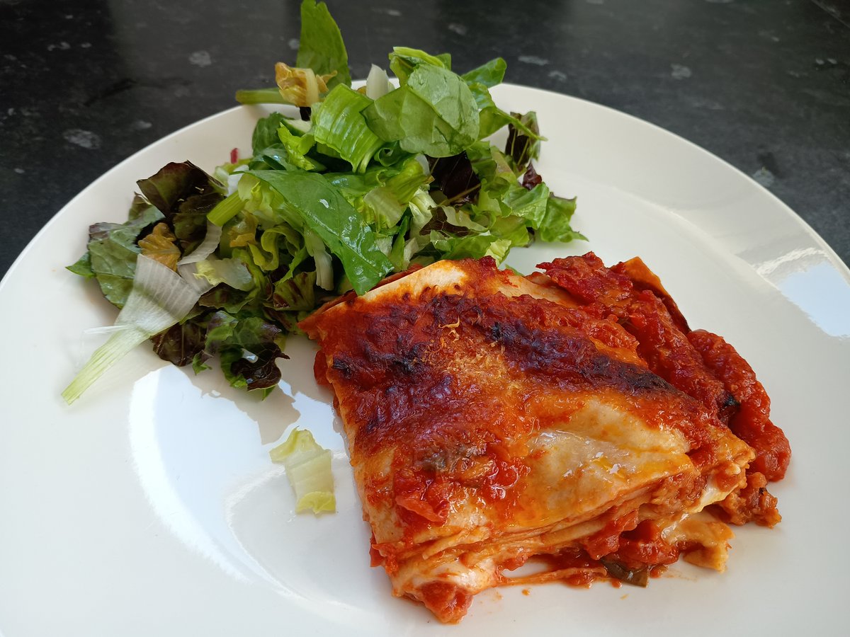 Helen Segebarth (A981194) (@helenterrapin) on Twitter photo This week's <a href="/racheleats/">Rachel Roddy</a> Lasagne with Sardinian pane carasau
theguardian.com/food/2025/jul/…
Improvised with tortilla instead of Pane carasau - turned out great. Tasty and "sturdy enough to maintain form, but pliable enough to be cut". Had it for dinner with a green salad. This week's <a href="/racheleats/">Rachel Roddy</a> Lasagne with Sardinian pane carasau
theguardian.com/food/2025/jul/…
Improvised with tortilla instead of Pane carasau - turned out great. Tasty and "sturdy enough to maintain form, but pliable enough to be cut". Had it for dinner with a green salad.