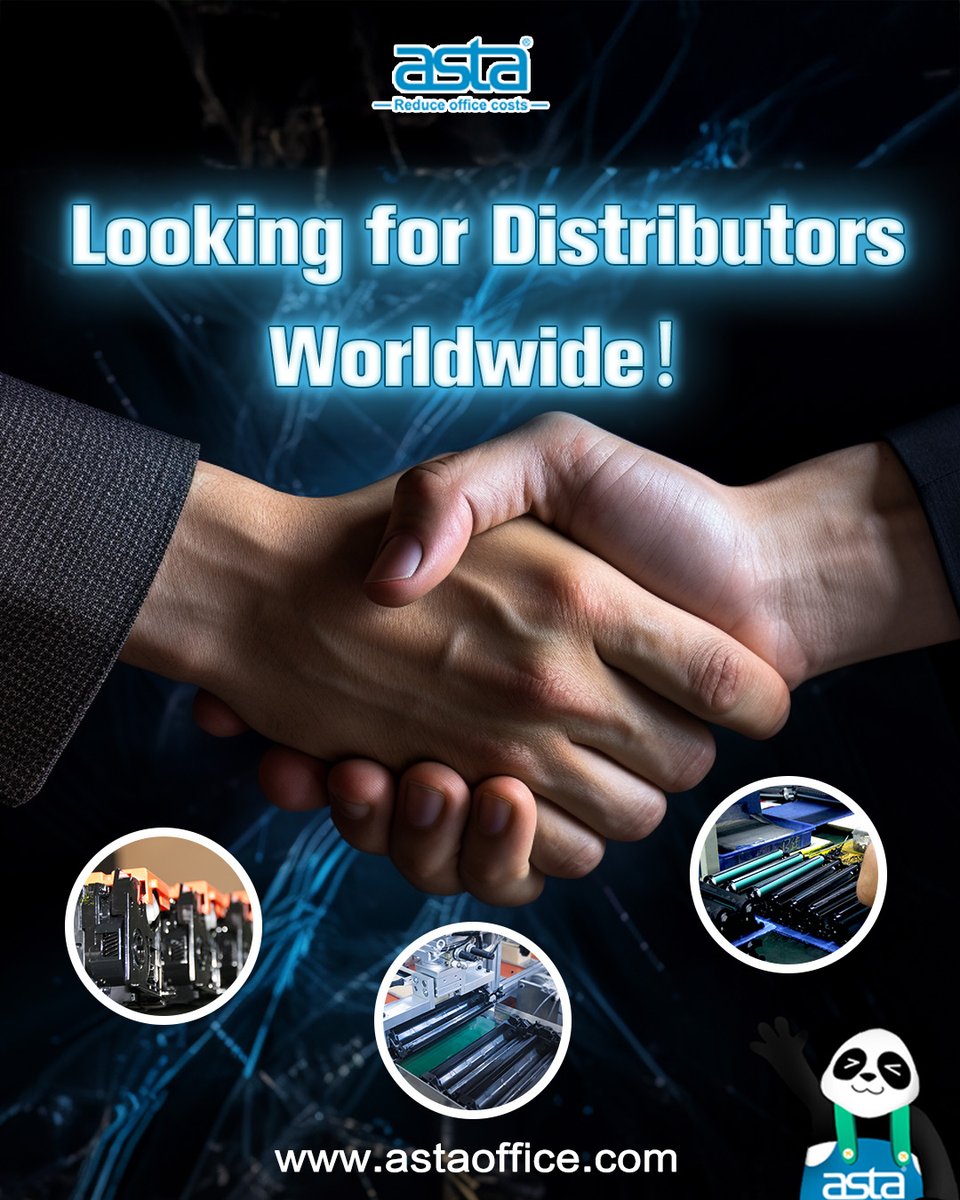 AstaCartridges's tweet image. 🤝Looking for Distributors Worldwide!
Join hands with Asta and tap into the booming global market of printing solutions.
Let’s grow together. 📷
#GlobalBusiness #PrintingSupplies #DistributorSearch #OfficeSuppliesPartner #TonerCartridge #InkSolution #OEMPrinting #ODMServices