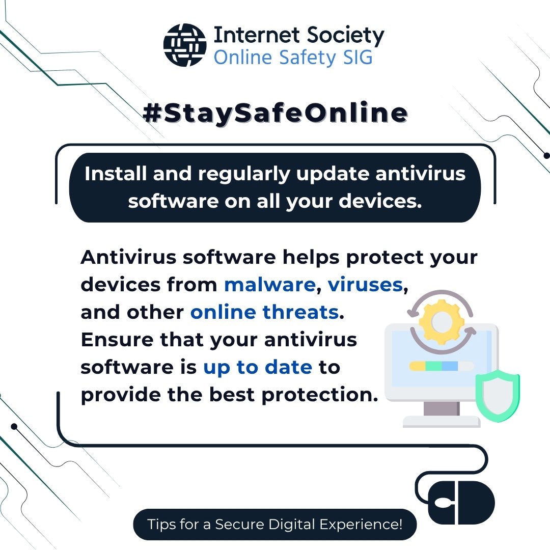 🛡️ #StaySafeOnline – Day 4 Tips 🛡️

Let’s keep your devices and data safe with today’s quick tips:

1️⃣ Install and Update Antivirus Software
2️⃣ Check App Permissions
3️⃣ Shop Smart, Shop Safe

Your safety matters — online and offline.

#CyberHygiene #OnlineSafety #DigitalWellness