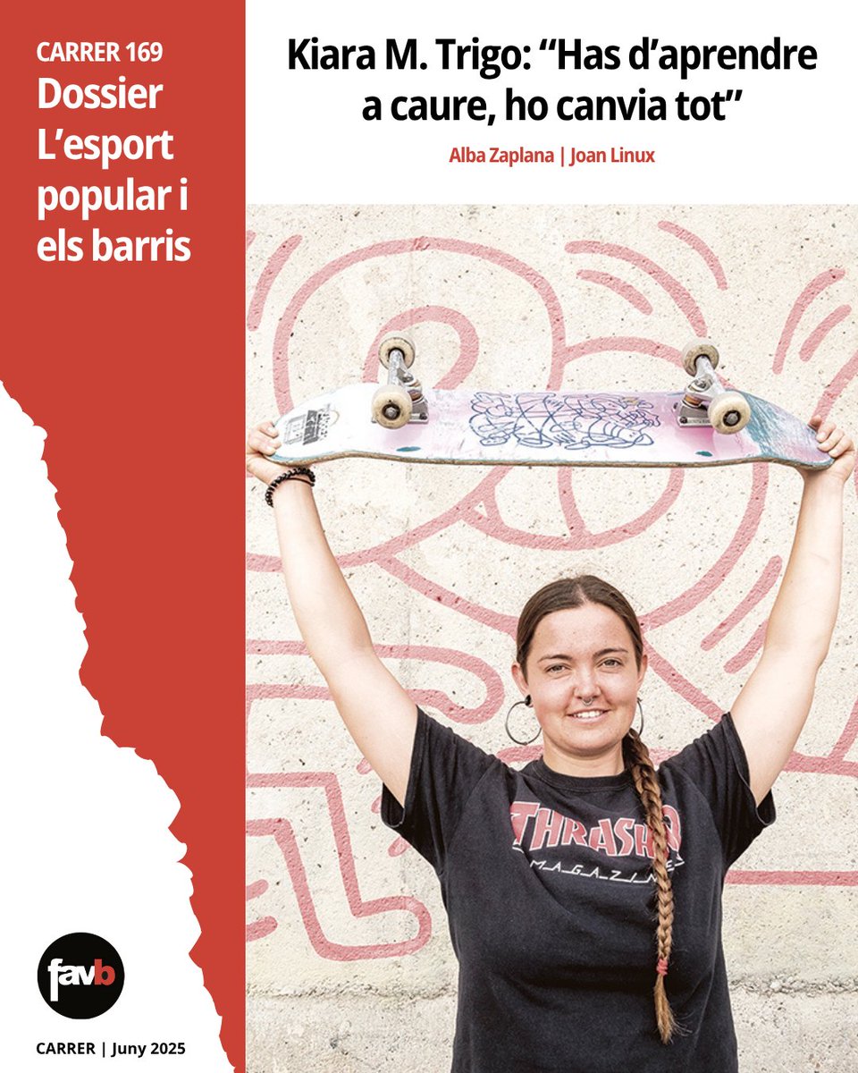 Carrer (@laveudelcarrer) on Twitter photo 🔴 CARRER 169 | La manca de reconeixement no és l’únic obstacle al qual s’enfronten les dones skaters. Tot i que la Kiara se sent afortunada per com l’han acollit, reconeix que "sempre hi ha el típic que incomoda"
✍️Alba Zaplana
📸 <a href="/linuxbcn/">Joan Linux</a>
🔗 carrer.cat/article/kiara-… 🔴 CARRER 169 | La manca de reconeixement no és l’únic obstacle al qual s’enfronten les dones skaters. Tot i que la Kiara se sent afortunada per com l’han acollit, reconeix que "sempre hi ha el típic que incomoda"
✍️Alba Zaplana
📸 <a href="/linuxbcn/">Joan Linux</a>
🔗 carrer.cat/article/kiara-…