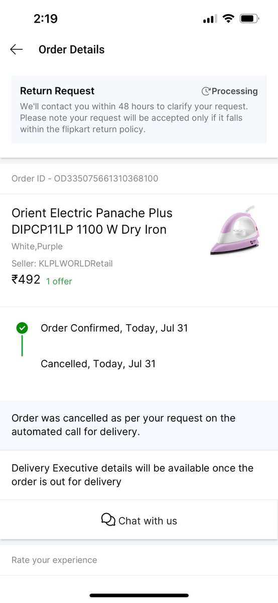 Roshitomer's tweet photo. Mene 29 july ko iron order kiya 543/- ka 
1 july ko sell lagi wahi product mujhe 470/- ka mil tha but handling charges and cash on delivery chages mila kr 492/- ka product mil rha tha but ...... https://t.co/1IIWIK3yRq