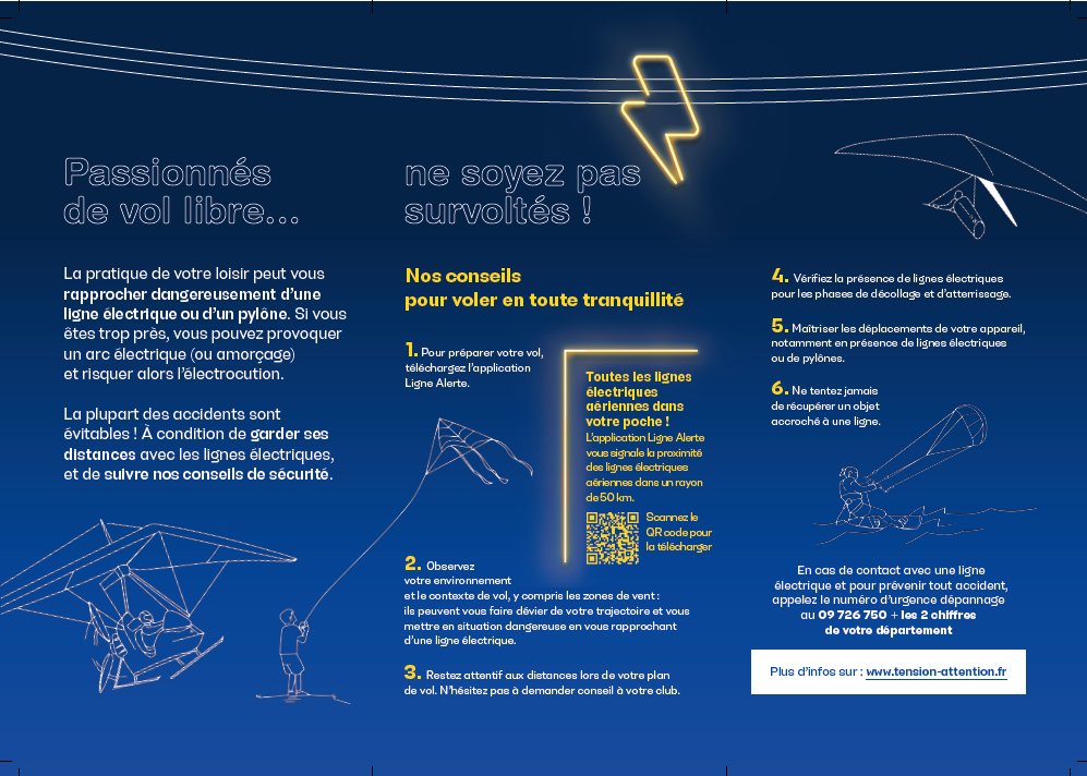 Travaux agricoles, pêche, bricolage… de nombreuses activités peuvent être dangereuses près des lignes électriques ⚡
🚫 N’approchez jamais une ligne électrique
📦 Ne tentez pas de récupérer un objet
✅ Planifiez vos activités en toute sécurité
🔗 Tension-Attention.fr