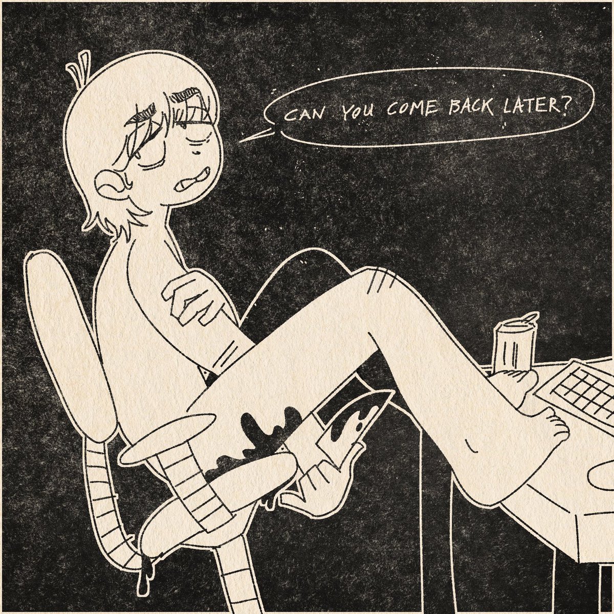 icutmyownhairs's tweet image. can you come back later?