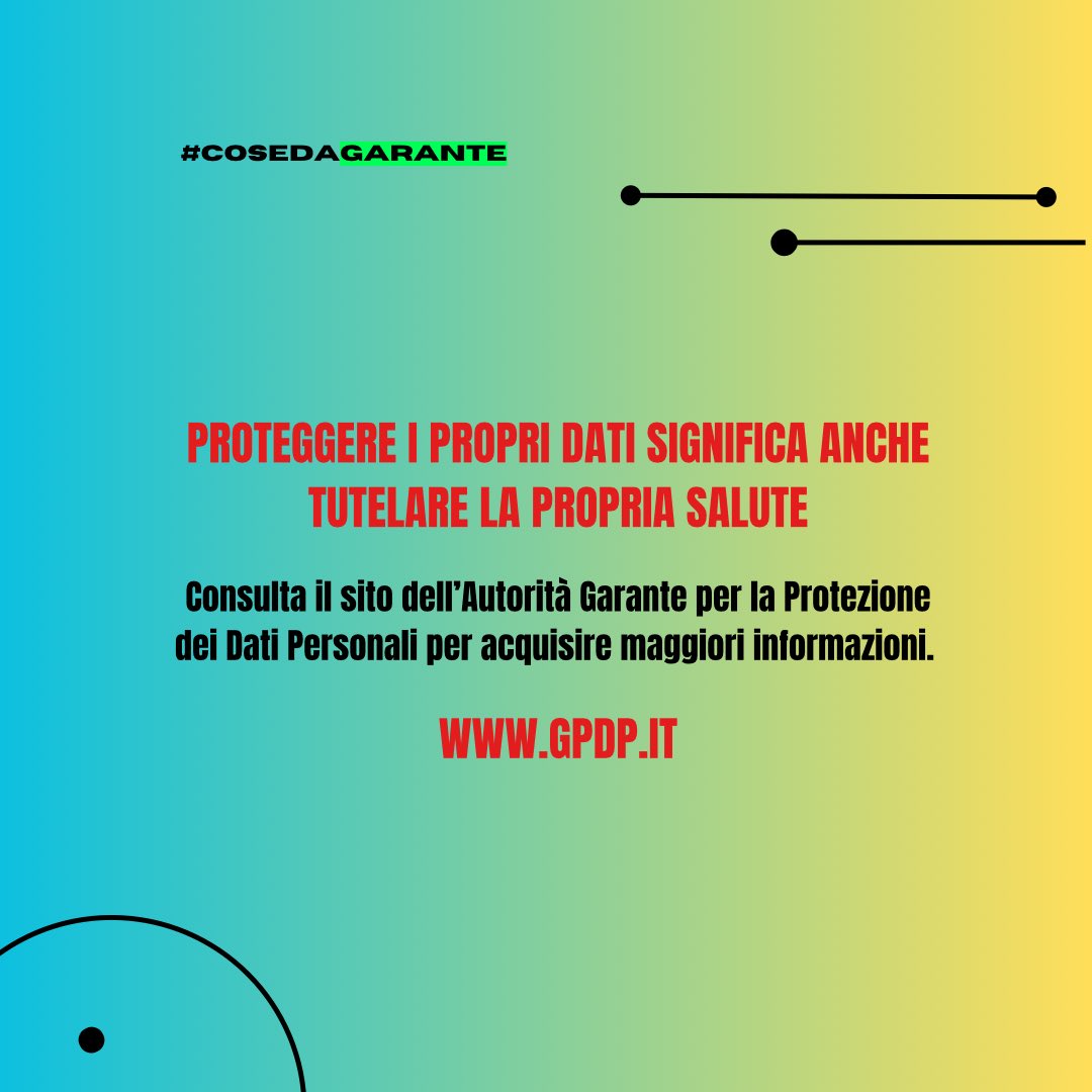 #cosedagarante | COMUNICATO STAMPA — Referti medici e IA: l’allarme dell'Autorità Garante per la protezione dei dati personali 

È sempre più diffusa la pratica di caricare #analisi cliniche, #radiografie e #referti su piattaforme di #IA generativa per chiedere interpretazioni e