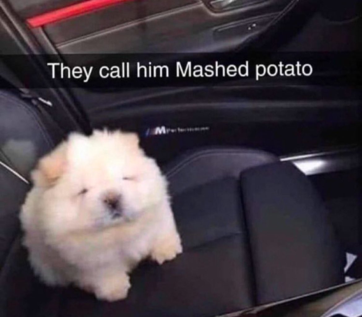 he is so mashed potato……