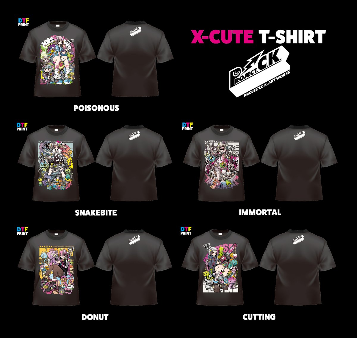 「デザフェスで販売したプレイマット[ロングマウスパッド]、Tシャツ[DTFプリント」|Project.C.K.のイラスト
