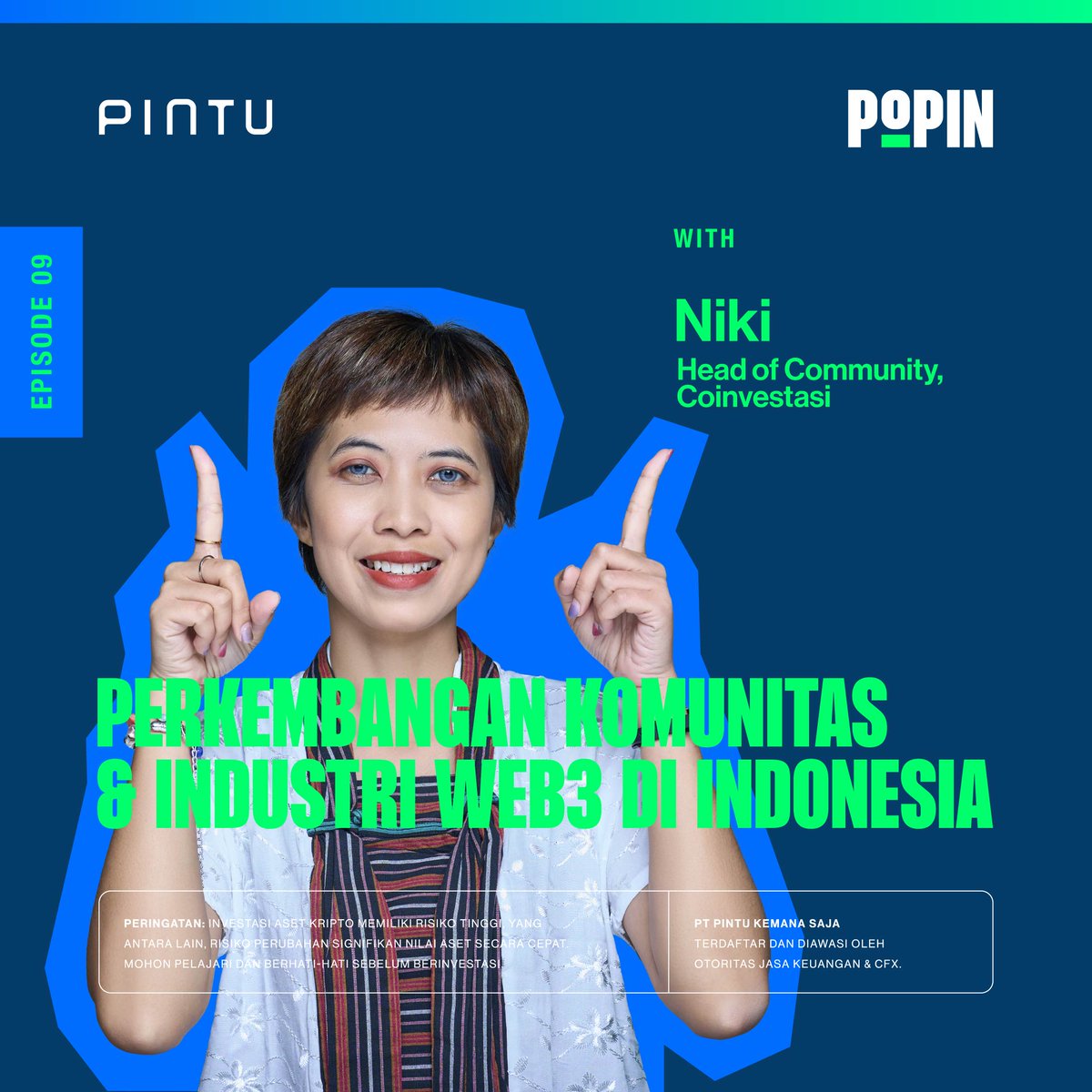 Pintu (@pintuid) on Twitter photo Sore Teman Pintu!
Di episode terbaru POP-IN, Mintu ngobrol bareng kak Niki (<a href="/nkskrdwyn/">NIKI | COINFEST ASIA 2025 โ๏ธ๐ช๐๏ธ</a>) ngebahas tentang perkembangan komunitas Web3 di Indonesia dan opportunity yang ada di industri Web3!
Tonton selengkapnya disini ya ๐
youtu.be/0lgBKxBV4kQ?feโฆ
#AplikasiPintu Sore Teman Pintu!
Di episode terbaru POP-IN, Mintu ngobrol bareng kak Niki (<a href="/nkskrdwyn/">NIKI | COINFEST ASIA 2025 โ๏ธ๐ช๐๏ธ</a>) ngebahas tentang perkembangan komunitas Web3 di Indonesia dan opportunity yang ada di industri Web3!
Tonton selengkapnya disini ya ๐
youtu.be/0lgBKxBV4kQ?feโฆ
#AplikasiPintu