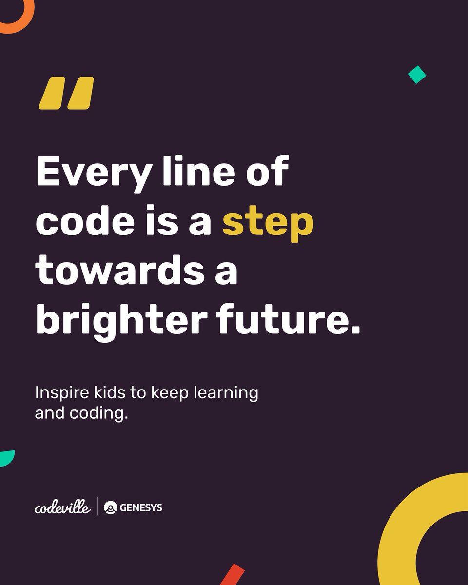 _codeville's tweet image. Inspire your kids this holiday through Codeville.

Application link: genesystechhub.com/codeville