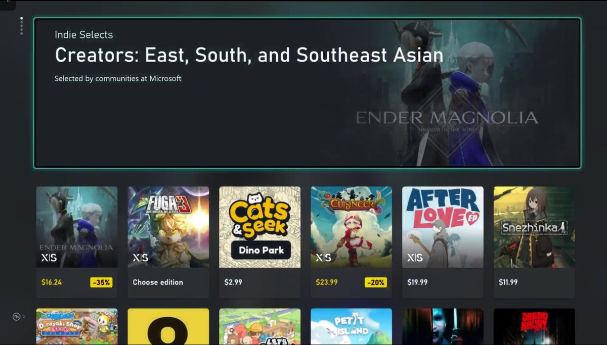 One of the things I'm incredibly proud of, is the Creators: East, South and Southeast Asian Collection in our <a href="/Xbox/">Xbox</a> Indie Selects. It's back in rotation on the Xbox dash from July 30 - Aug 5.

Mini thread below on the games 🧵/