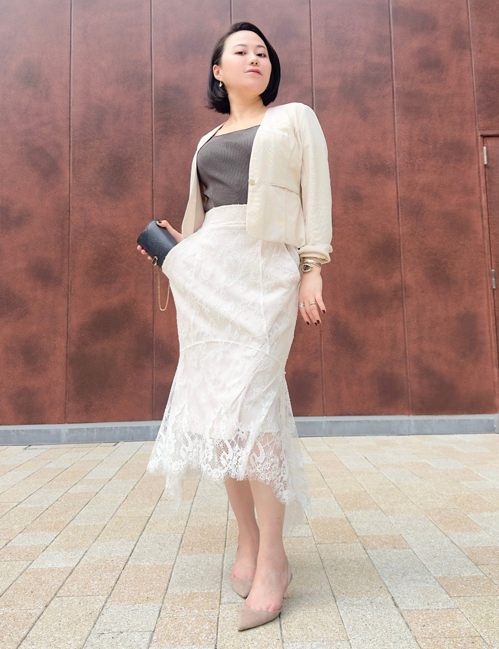 【最終値下げ】元鈴木さん Miss Grace アンティークベージュ L 元鈴木さん Miss Grace アンティークベージュ L
