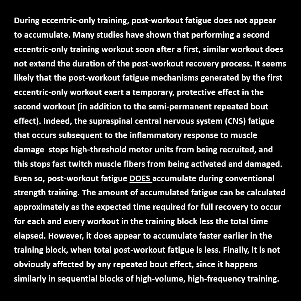 Post-workout fatigue accumulates during normal strength training until it stops adaptations from happening. Read more in the full (free) article on Patreon.