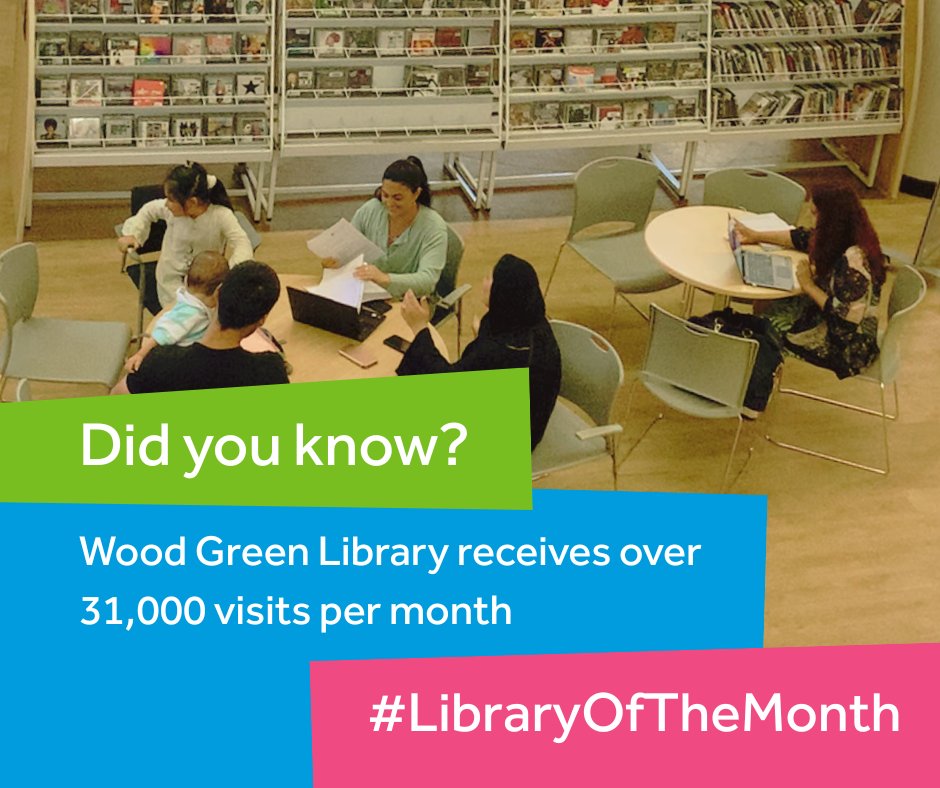 haringeycouncil's tweet image. ⁉️ Did you know?

Our #LibraryOfTheMonth Wood Green is the library with the highest footfall in Haringey, with an average of over 31,000 visits per month!

📚 Learn more about our @haringeylibrary service and find your local library at haringey.gov.uk/libraries

#LoveYourLibraries